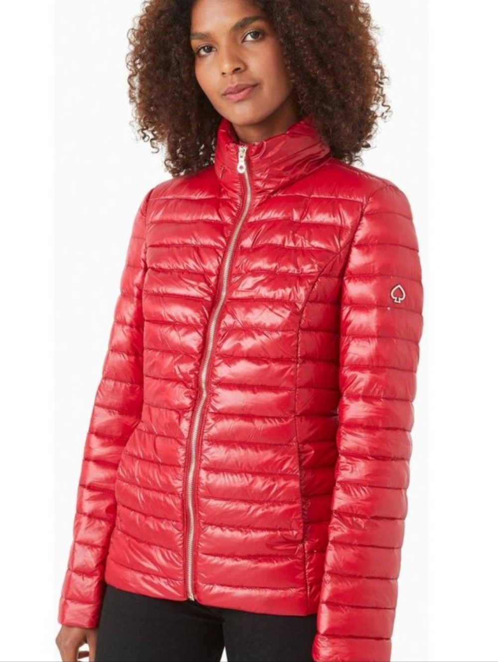Kate Spade Red Packable Down Jacket Size Xs Nwot